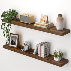 36-Inch Floating Wall Shelves Set of 2 with Hidden Brackets